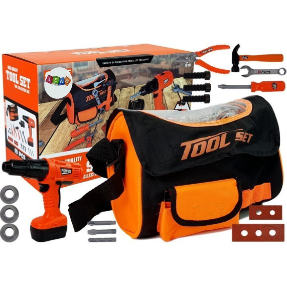 Trusă de unelte cu geantă - Inlea4Fun TOOL SET - negru/portocaliu