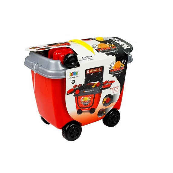 Detská dielňa na kolieskach s náradím Inlea4Fun TOOLS WORKBENCH 