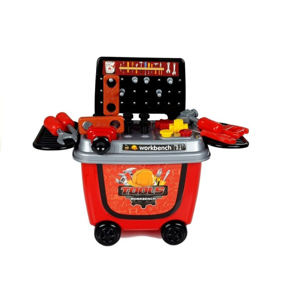 Detská dielňa na kolieskach s náradím Inlea4Fun TOOLS WORKBENCH 