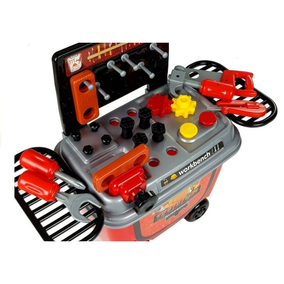 Detská dielňa na kolieskach s náradím Inlea4Fun TOOLS WORKBENCH 