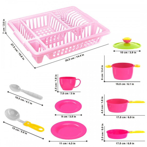 Konyhai edénykészlet csepegtető tálcával Inlea4Fun KITCHEN SET 3282