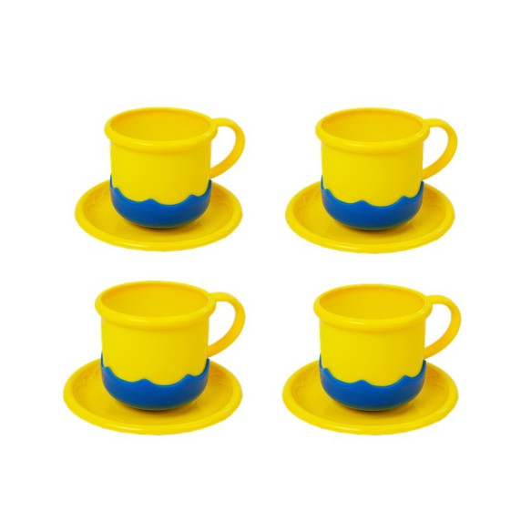 Detský riad s doplnkami Inlea4Fun DREAM KITCHEN - modrý/žltý 