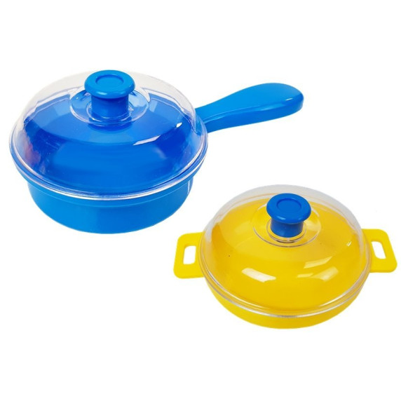 Detský riad s doplnkami Inlea4Fun DREAM KITCHEN - modrý/žltý 