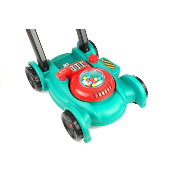 Játék fűnyíró sisakkal és benzinkannával Inlea4Fun GARDEN TOOLS