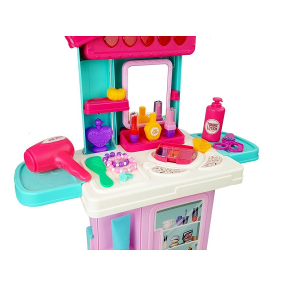 Szépítkező bőrönd fésülködő kiegészítőkkel Inlea4Fun MOBILE DRESSER