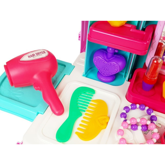Szépítkező bőrönd fésülködő kiegészítőkkel Inlea4Fun MOBILE DRESSER