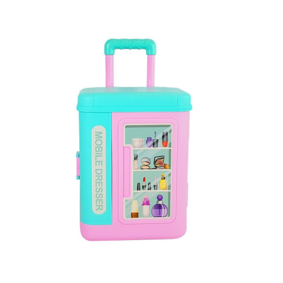 Szépítkező bőrönd fésülködő kiegészítőkkel Inlea4Fun MOBILE DRESSER