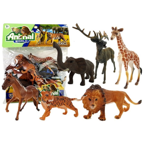 Set figurine de jucărie, animale sălbatice - 6 buc Inlea4fun