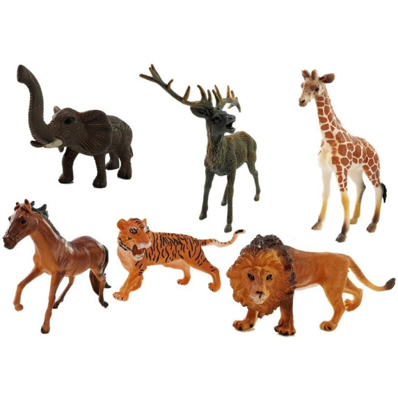 Set figurine de jucărie, animale sălbatice - 6 buc Inlea4fun