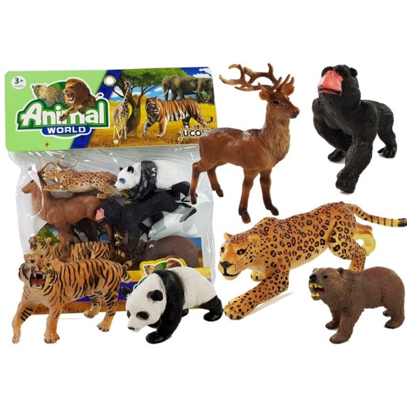 Sada zvieratiek - 6 ks Inlea4Fun ANIMAL WORLD 