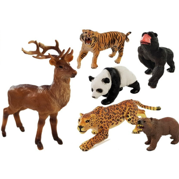 Sada zvieratiek - 6 ks Inlea4Fun ANIMAL WORLD 