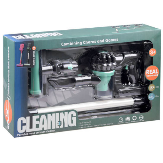 Aspirator de jucărie - Inlea4Fun CLEANING SET- negru