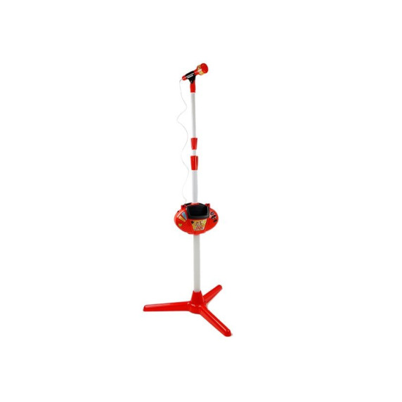 Set karaoke cu suport microfon și MP3 player - roșu