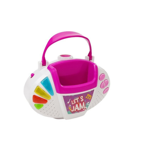 Karaoké mikrofon állvány mp3 lejátszóval MY MUSIC WORLD - pink