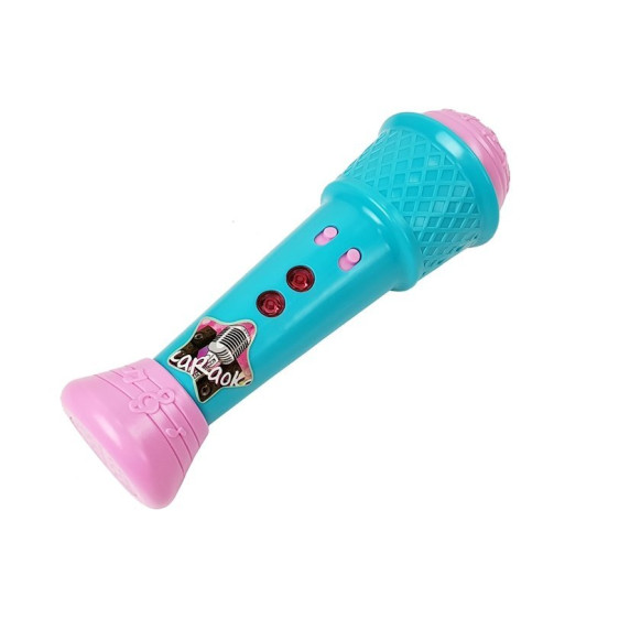 Microfon karaoke cu efecte lumini - albastru - Inlea4Fun DELIGHT SOUNDS
