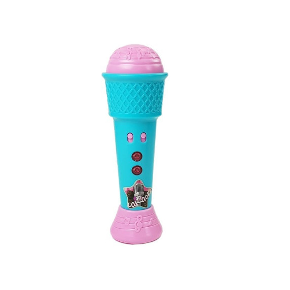 Microfon karaoke cu efecte lumini - albastru - Inlea4Fun DELIGHT SOUNDS