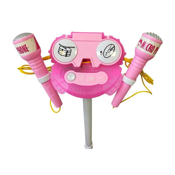 Set Karaoke cu 2 microfoane și stativ regalbil Inlea4Fun