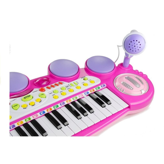Elektronikus játék zongora Inlea4Fun LET THE CHILD - rózsaszín