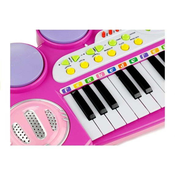 Elektronikus játék zongora Inlea4Fun LET THE CHILD - rózsaszín