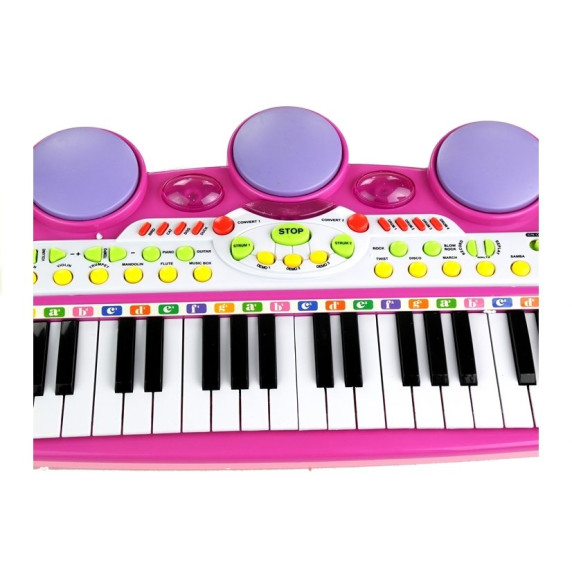 Elektronikus játék zongora Inlea4Fun LET THE CHILD - rózsaszín