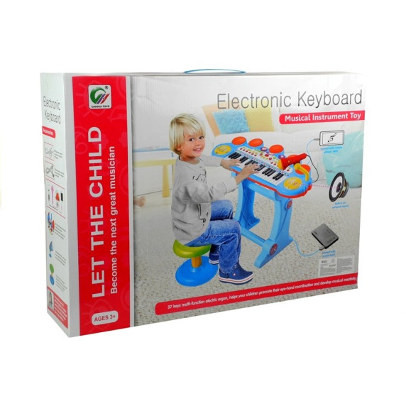 Elektronikus játék zongora Inlea4Fun LET THE CHILD - kék