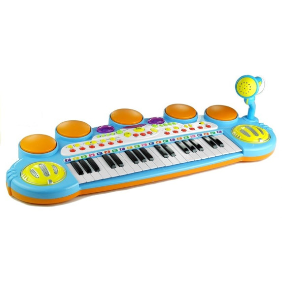 Elektronikus játék zongora Inlea4Fun LET THE CHILD - kék