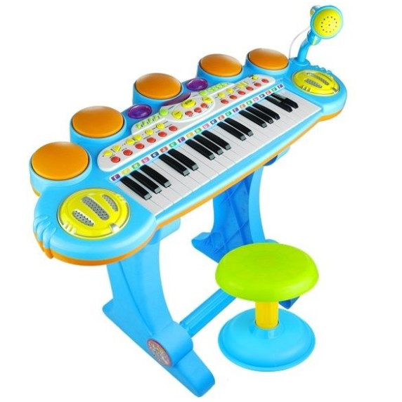 Elektronikus játék zongora Inlea4Fun LET THE CHILD - kék