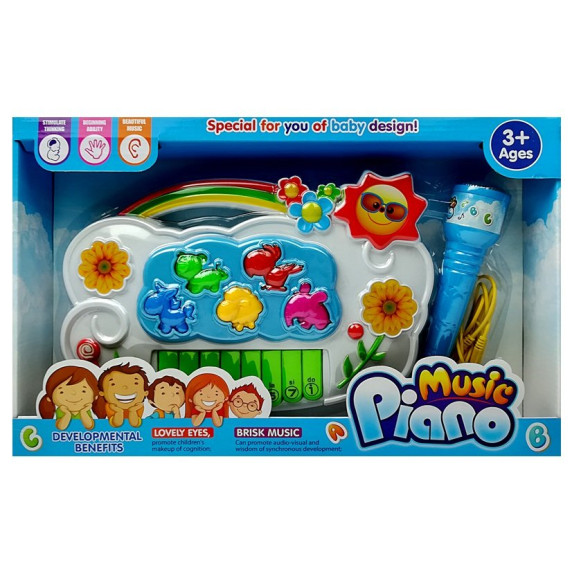 Elektronikus játék zongora Inlea4Fun MUSIC PIANO - virágok