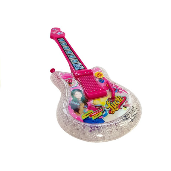 Detská gitara s mikrofónom a party okuliarmi Inlea4Fun GIRL LUCK