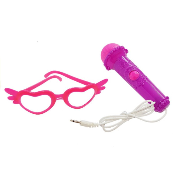 Detská gitara s mikrofónom a party okuliarmi Inlea4Fun GIRL LUCK