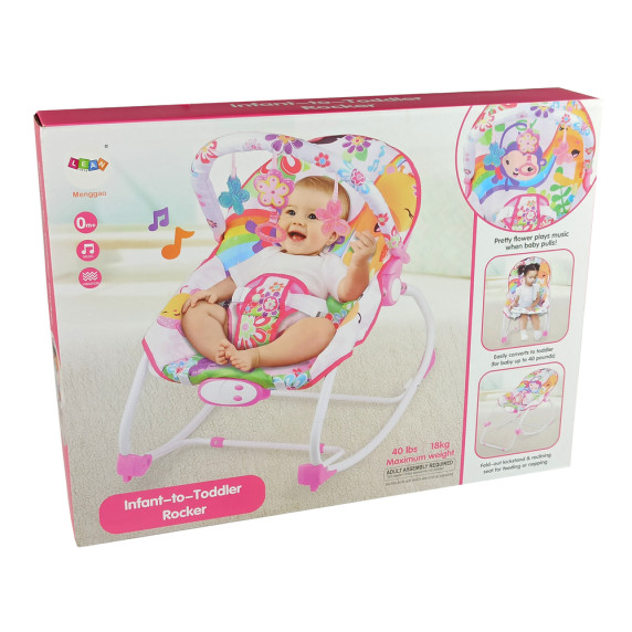 Scaun leagăn bebe - Inlea4Fun TODDLER ROCKER - roz