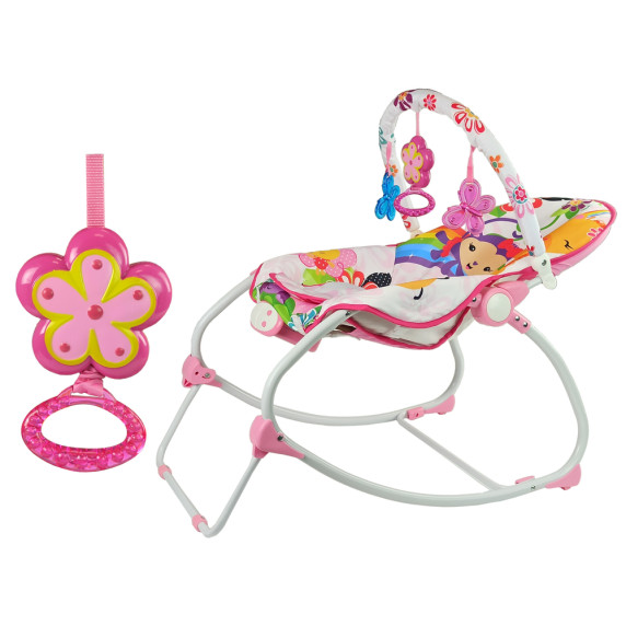 Scaun leagăn bebe - Inlea4Fun TODDLER ROCKER - roz