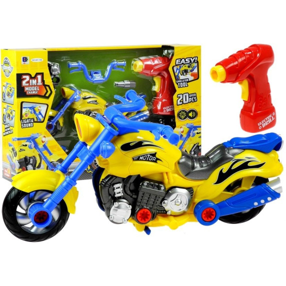 Skladacia motorka 2v1 so skrutkovačom Inlea4Fun TAKE APART