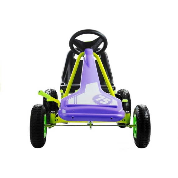 Inlea4Fun SPEED 75 Gokart s pedálmi - fialový / zelený