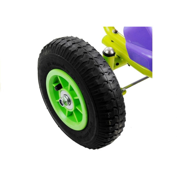 Inlea4Fun SPEED 75 Gokart s pedálmi - fialový / zelený