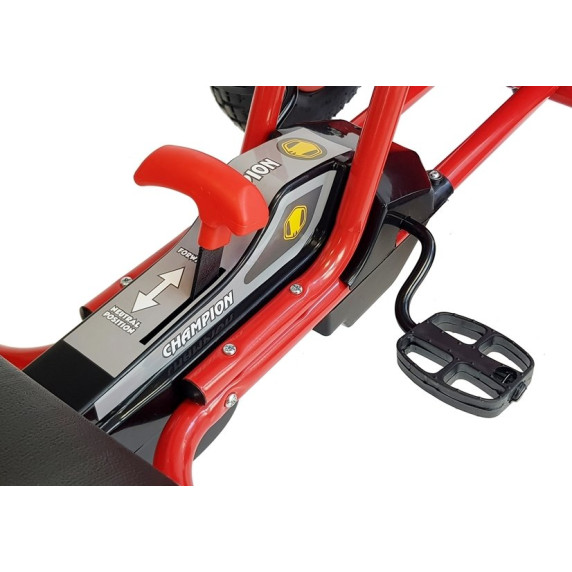 Gokart s pedálmi Inlea4Fun SUPER SPEED A-18 - červený