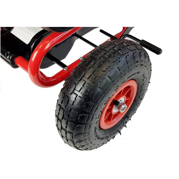 Gokart s pedálmi Inlea4Fun SUPER SPEED A-18 - červený