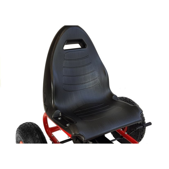 Gokart s pedálmi Inlea4Fun SUPER SPEED A-18 - červený