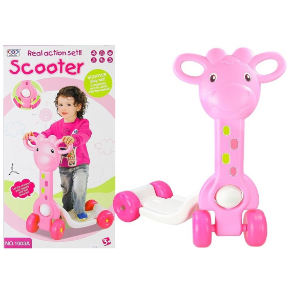 Roller Inlea4Fun SCOOTER - rózsaszín zsiráf