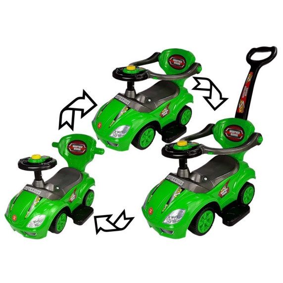 Detské odrážadlo Inlea4Fun Super Ride 3 v 1 - zelené