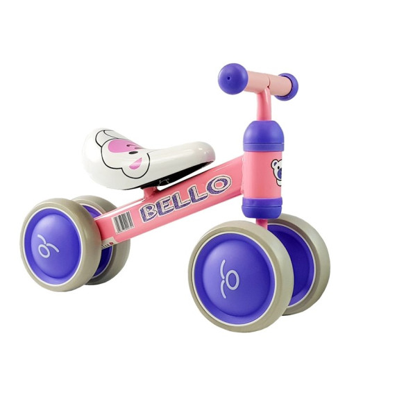 Lábbal hajtós kismotor Inlea4Fun BELLO - rózsaszín