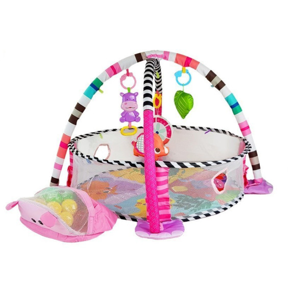 Saltea de joacă cu piscină uscată - Inlea4Fun Activity Gym PIG - purceluș