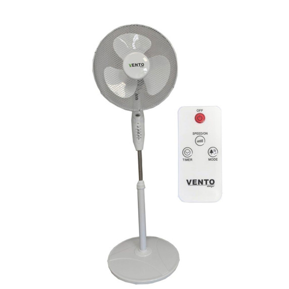 Otthoni álló ventilátor VENTO 40 cm 40W távirányítóval - Fehér