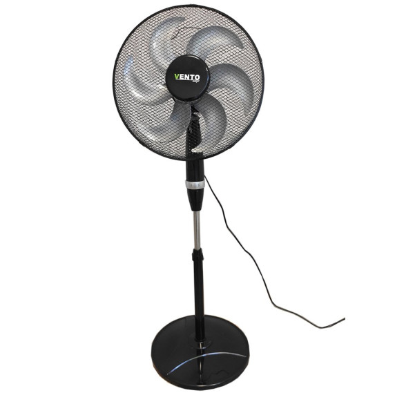 VENTO Domáci stojací ventilátor 40 cm 75W strieborno-čierny