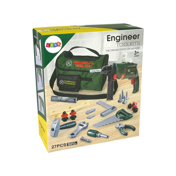 Set unelte de jucărie cu geantă - Inlea4Fun ENGINEER TOOLKITS