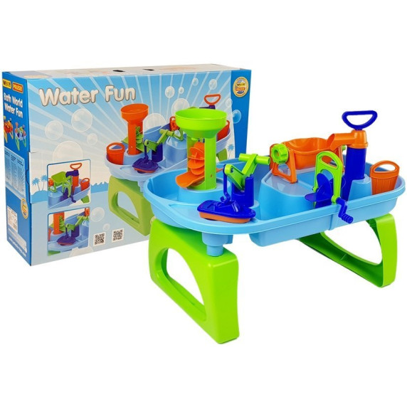 Vizes homokozó asztal Inlea4Fun WATER FUN - kék/zöld  art.40909