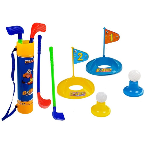 Gyerek golf szett kiegészítőkkel 2 személyes Inlea4Fun DELUXE GOLF