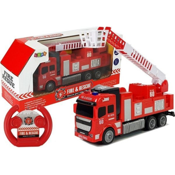 Mașină de pompier cu telecomandă - Inlea4Fun FIRE & RESCUE