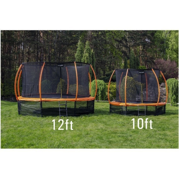 Trambulin belső védőhálóval 430 cm LEAN SPORT BEST 14 ft - Narancssárga