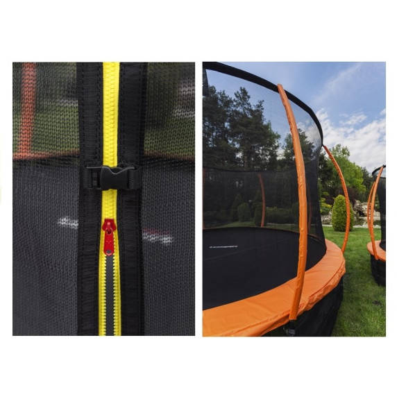 Trambulin belső védőhálóval 430 cm LEAN SPORT BEST 14 ft - Narancssárga